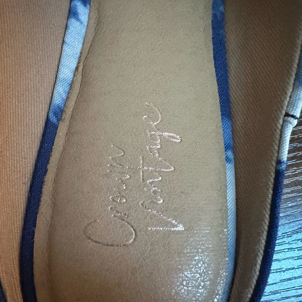 Crown Vintage Tan and Blue Espadrille Mules